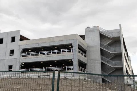 Concrete multi-level parking lot under construction. 写真素材