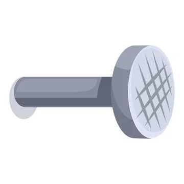 Concrete nail with cross pattern for construction works Illustrazione stock