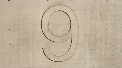Concrete numbers data code countdown time Video stock 1005458
