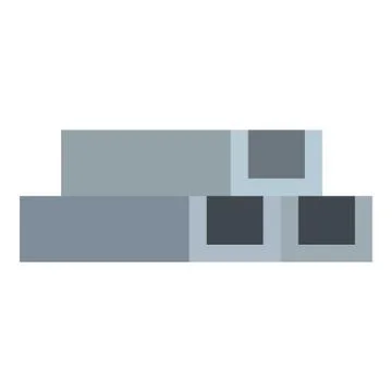 Concrete or metal constructions icon isolated Stock Illustration