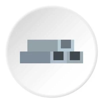 Concrete or metal constructions icon circle Stock Illustration