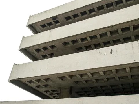 Concrete parking garage structure Stock Photos