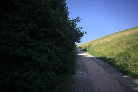 Concrete path on a slope Stock Photos
