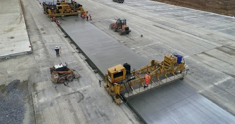 Concrete paver machine Stock Footage 93175199