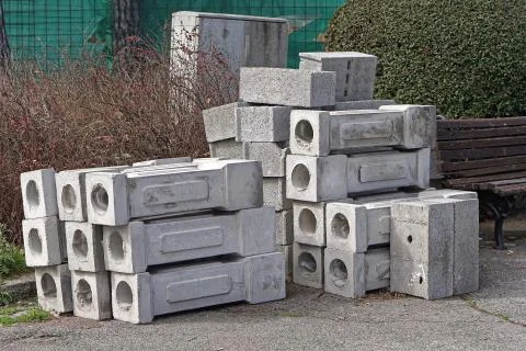 Concrete pillars columns Foto stock