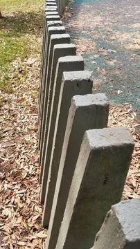 Concrete pillars in a row Stock Photos