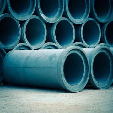 Concrete pipe Stock Photos