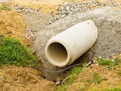 Concrete pipe Stock Photos