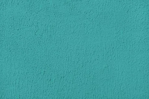 Concrete plaster surface, texture stucco background of turquoise painted ce.. Stock Photos