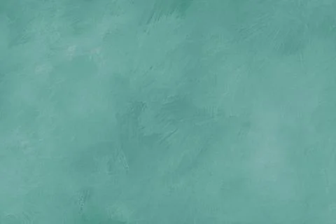 Concrete, plaster wall texture with brush strokes, messy shabby turquoise s.. Stock Photos