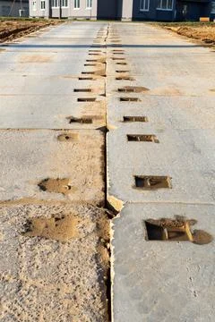 Concrete plate for temporary road Фото