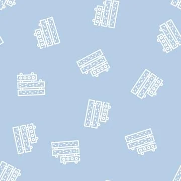 Concrete plates building material line vector seamless pattern Stock Illustration