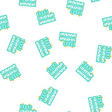 Concrete plates building material vector seamless pattern Stock Illustration