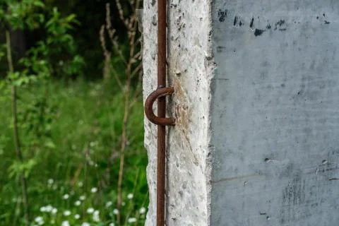 Concrete pole close-up. Foto stock