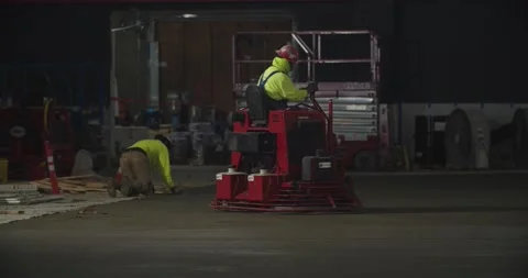 Concrete polishing crew Stock Footage 152662941