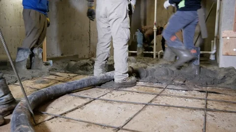 Concrete Pour Stock Footage 123395824