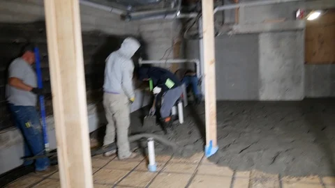 Concrete Pour II Stock Footage 123394289