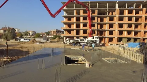 Concrete pouring of construction masters Stock Footage 108780312