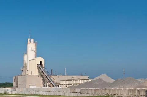 Concrete Production Facility Stock Photos