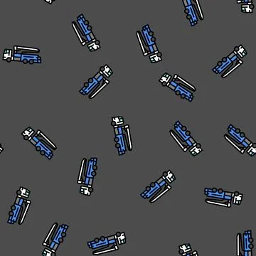 Concrete pump construction vehicle vector seamless pattern Stock Illustration