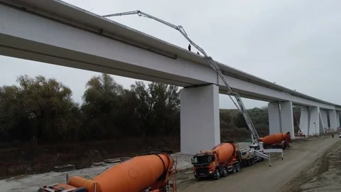 Concrete pump 스톡 동영상 153853879