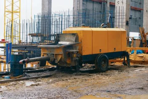 Concrete pump Stock Photos