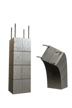 Concrete pylons Stock Illustration