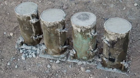 Concrete Quality Samples Handheld Stock Footage 62917678