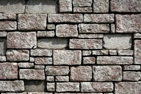 Concrete rectangle brick wall surface Stock Photos