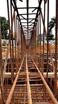 Concrete reinforcement Stock Photos