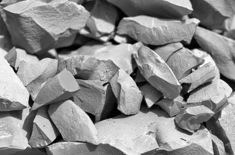 Concrete road broken in Stock Photos