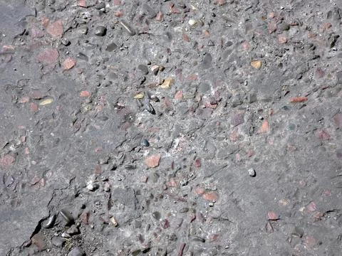 Concrete Road Surface Shows Texture and Materials Used in Construction Stock Photos