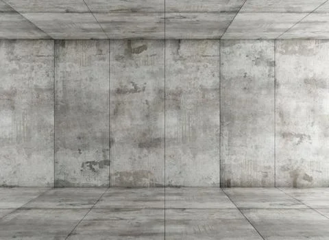 Concrete room Stock Illustration