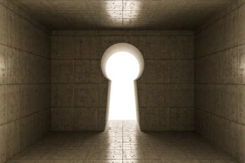 Concrete room Stock Illustration