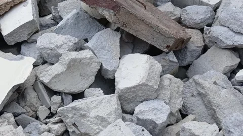 Concrete Rubble In Industrial Setting Stock Footage 327506684
