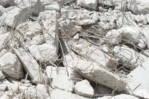 Concrete rubble Stock Photos