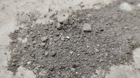 Concrete sand on cement floor. Video stock 285593302
