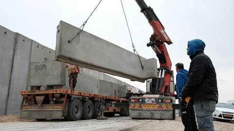 Concrete segment lift Stock Footage 109210209