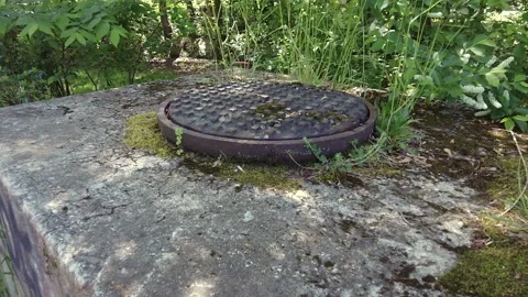 CONCRETE SEWER GRATE Stock Footage 195722998