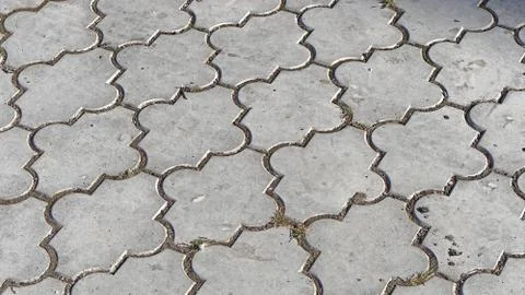 Concrete shape pavement Stock Photos