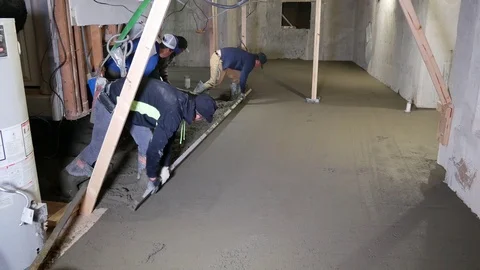 Concrete Skreed Stock Footage 123394637
