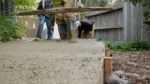 Concrete Skreeding Stock Footage 123393439