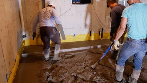 Concrete Skreeding Stock Footage 123398542