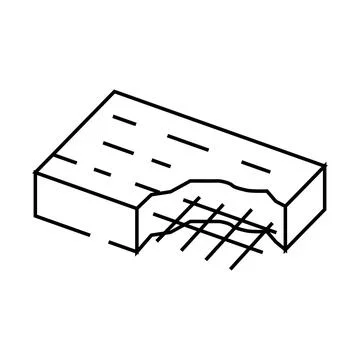 Concrete slab civil engineer line icon vector illustration Stock Illustration