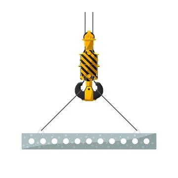 Concrete slab on a hook 스톡 일러스트