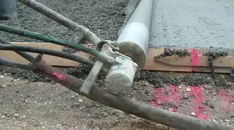 Concrete Smoothing Machine Spinning Video stock 12612965