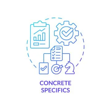 Concrete specifics blue gradient concept icon Stock Illustration