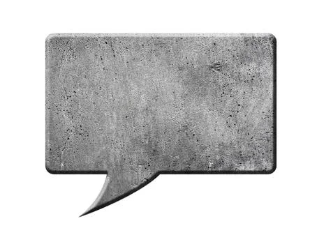Concrete Speech Bubble Stock Illustration