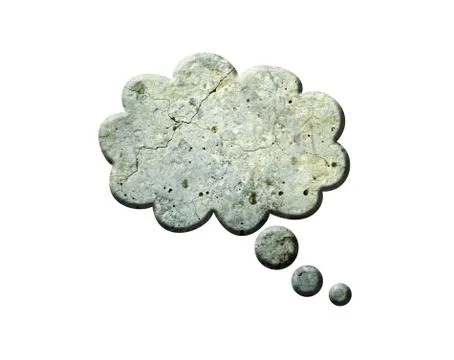 Concrete Speech Bubble Stock Illustration