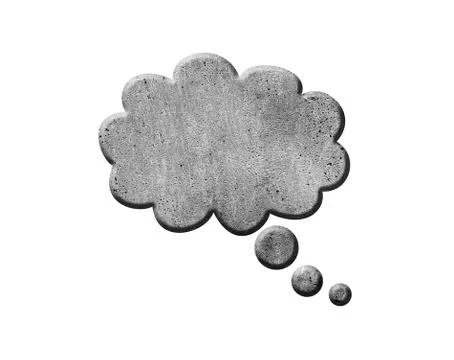 Concrete Speech Bubble Stock Illustration